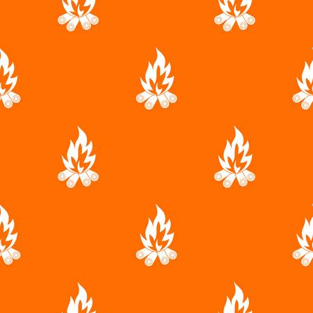 Bonfire pattern repeat seamless in orange color for any design. Vector geometric illustrationのイラスト素材
