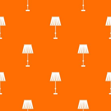 Floor lamp pattern repeat seamless in orange color for any design. Vector geometric illustrationのイラスト素材