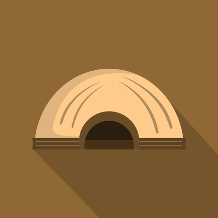 Aboriginal dwelling icon. Flat illustration of aboriginal dwelling vector icon for webのイラスト素材