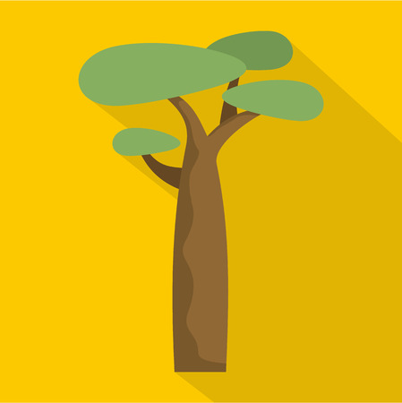 Baobab icon. Flat illustration of baobab vector icon for webのイラスト素材