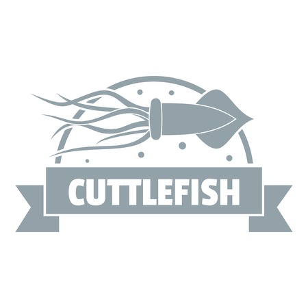 Cuttlefish shop simple gray styleのイラスト素材