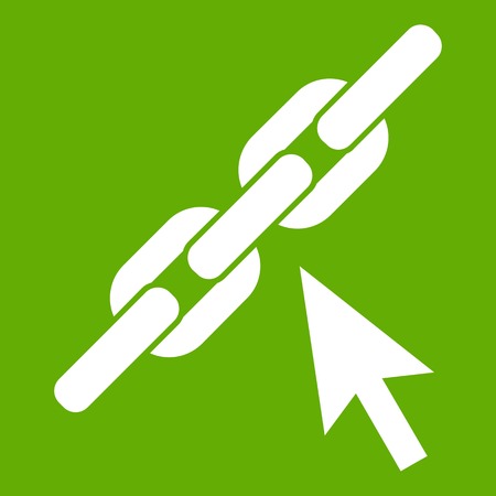 Chain link icon greenのイラスト素材