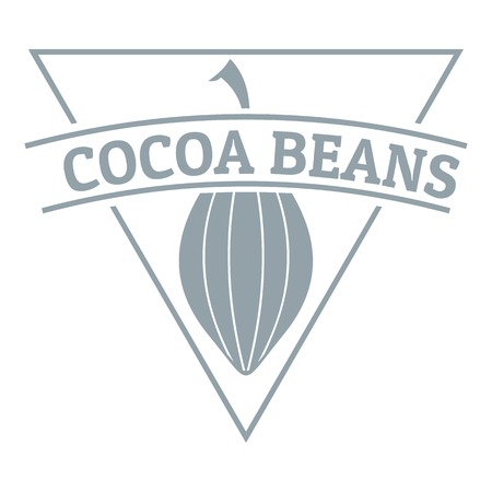Cocoa beans logo, simple gray styleのイラスト素材