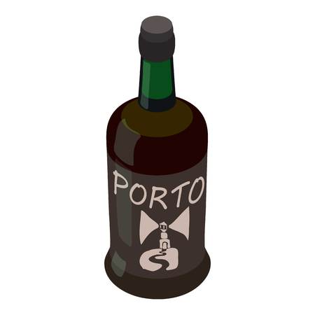 Port wine icon, isometric styleのイラスト素材