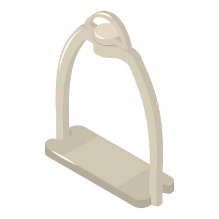 Horse stirrup icon, isometric styleのイラスト素材