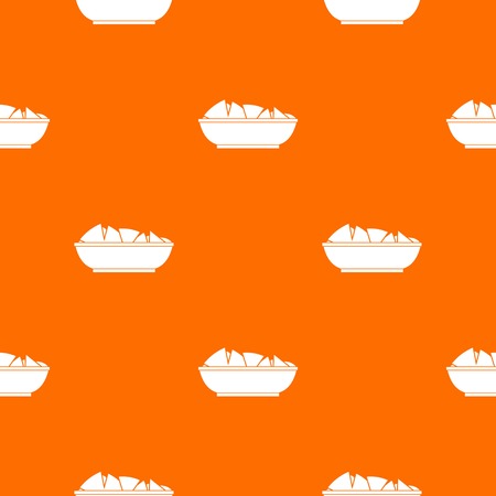 Nachos in bowl pattern seamlessのイラスト素材
