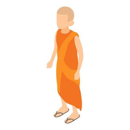 Buddhist icon. Isometric illustration of buddhist vector icon for webのイラスト素材