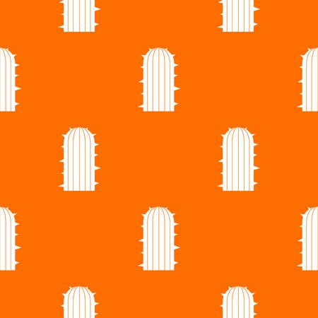 Plant of desert pattern repeat seamless in orange color for any design. Vector geometric illustrationのイラスト素材