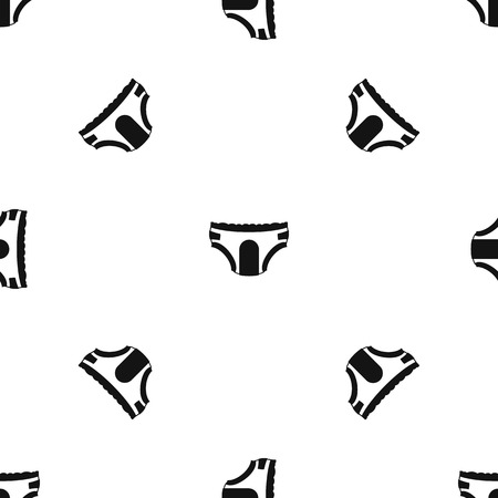 Adult diapers pattern repeat seamless in black color for any design. Vector geometric illustrationのイラスト素材