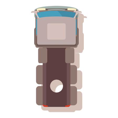 Big truck icon. Cartoon illustration of big truck vector icon for webのイラスト素材
