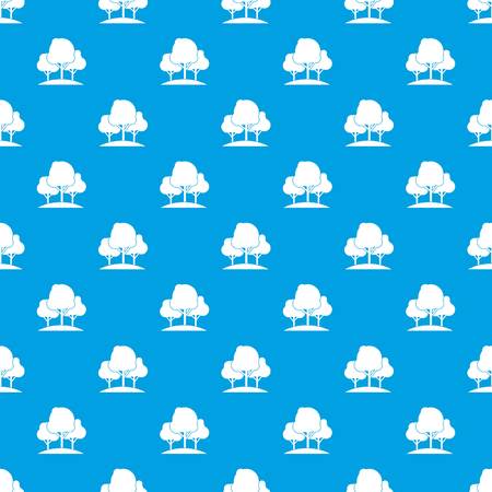 Forest trees pattern seamless blueのイラスト素材