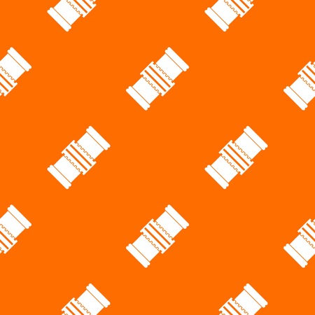 Repair detail pattern repeat seamless in orange color for any design. Vector geometric illustrationのイラスト素材