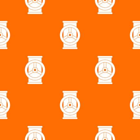 Valve pattern repeat seamless in orange color for any design. Vector geometric illustrationのイラスト素材