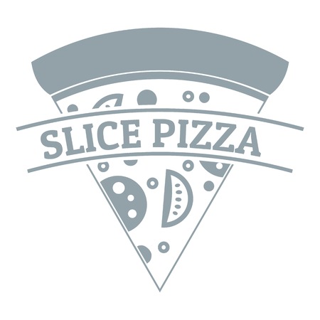 Pizza slice logo. Simple illustration of pizza slice vector logo for webのイラスト素材