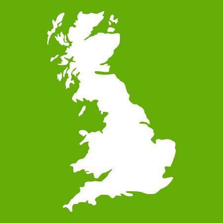 Map of Great Britain icon greenのイラスト素材