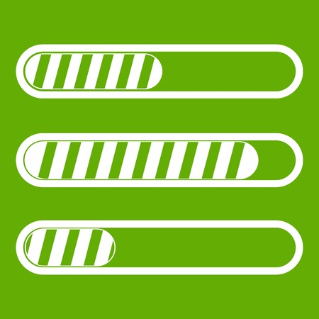 Sign horizontal columns load icon greenのイラスト素材