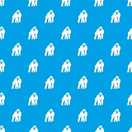 Bonobo pattern seamless blueのイラスト素材