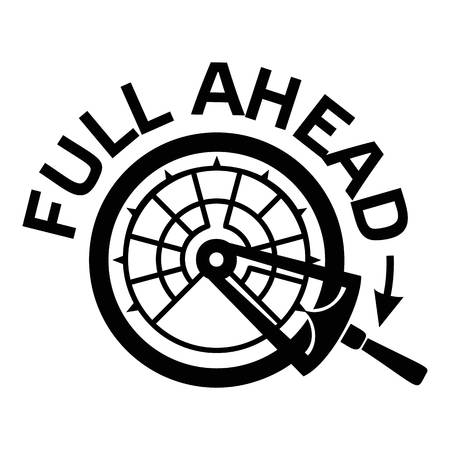 Full ahead icon. Simple illustration of full ahead vector icon for webのイラスト素材