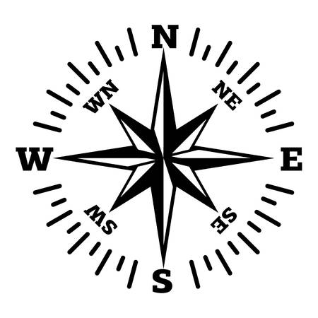 Rose wind icon. Simple illustration of rose wind vector icon for webのイラスト素材