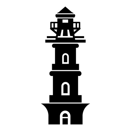 Coast lighthouse icon. Simple illustration of coast lighthouse vector icon for webのイラスト素材