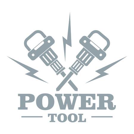 Power bump logo, simple gray styleのイラスト素材