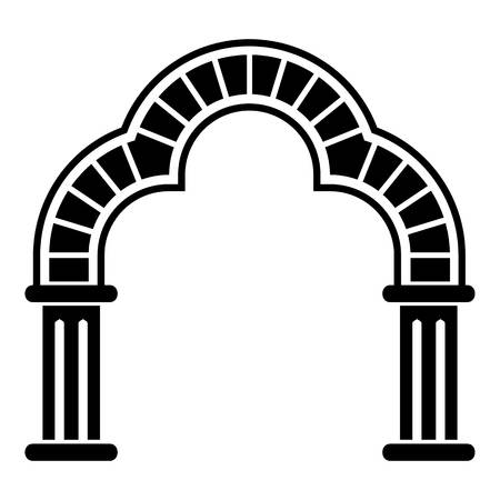 Entrance arch icon, simple styleのイラスト素材