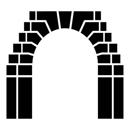 Brick arch icon, simple styleのイラスト素材