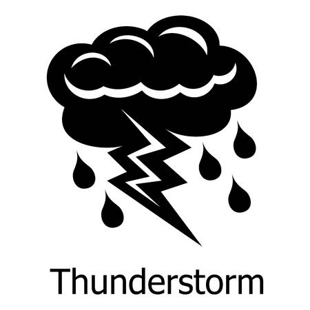 Thunderstorm icon, simple styleのイラスト素材