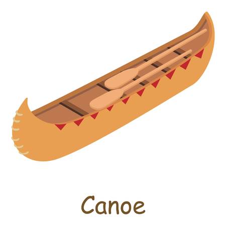 Canoe icon. Isometric illustration of canoe vector icon for webのイラスト素材
