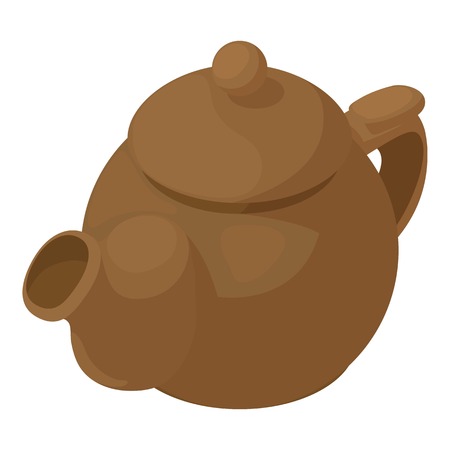 Kettle brown icon. Isometric illustration of kettle brown vector icon for webのイラスト素材