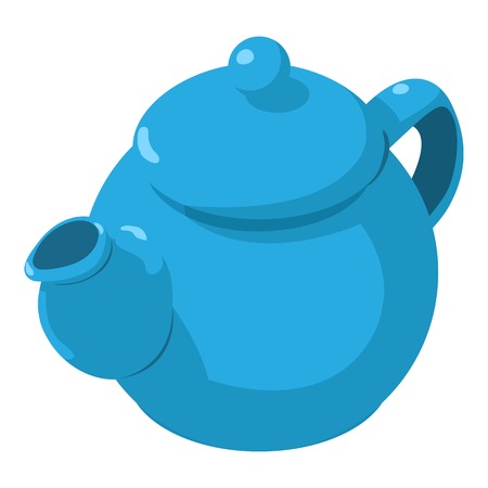 Kettle blue icon. Isometric illustration of kettle blue vector icon for webのイラスト素材