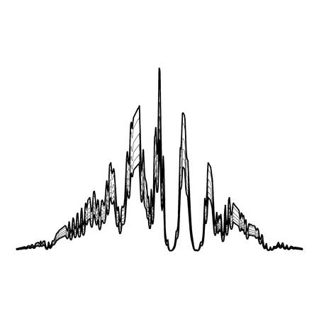 Audio equalizer beat icon, simple black styleのイラスト素材