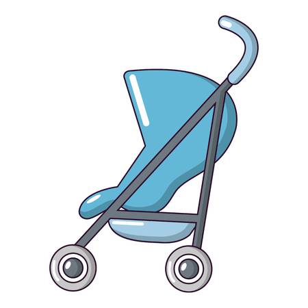 Baby carriage simple icon, cartoon style.のイラスト素材