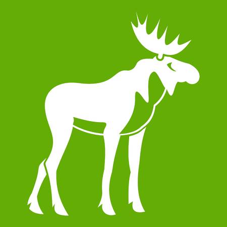 Moose icon in green backgroundのイラスト素材