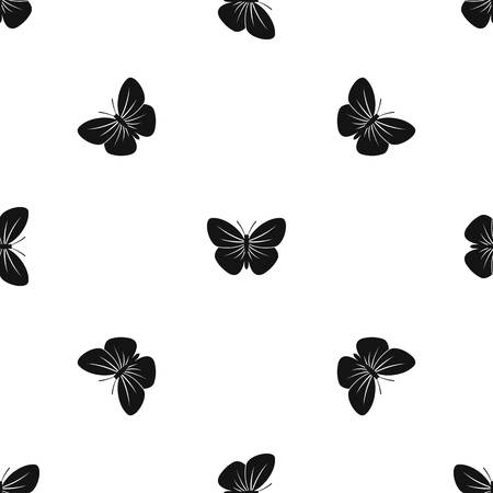 Black butterfly pattern seamless blackのイラスト素材