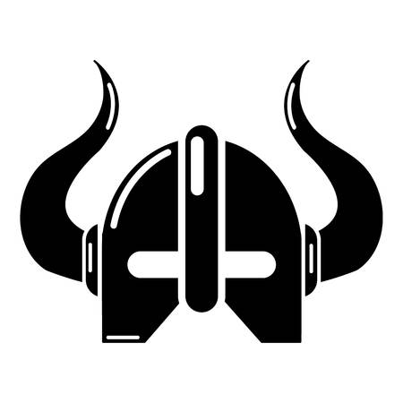 Viking helmet icon. Simple illustration of viking helmet vector icon for webのイラスト素材