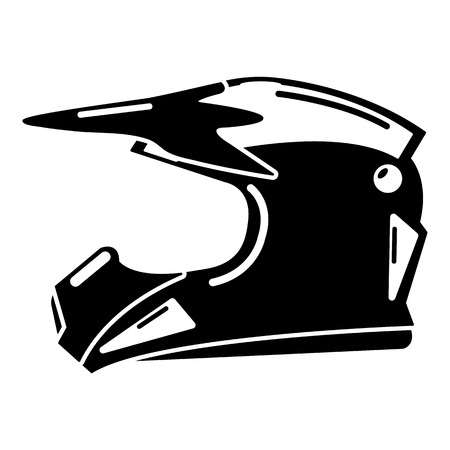 Motorcycle helmet icon. Simple illustration of motorcycle helmet vector icon for webのイラスト素材