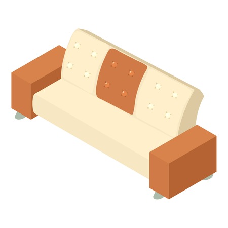 Sofa icon. Isometric illustration of sofa vector icon for webのイラスト素材