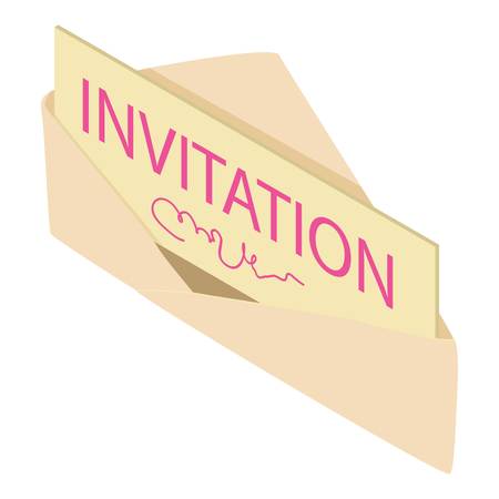 Invitation icon. Isometric illustration of invitation vector icon for webのイラスト素材