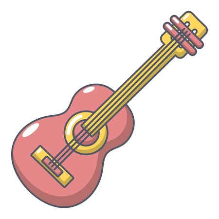 Guitar icon. Cartoon illustration of guitar vector icon for webのイラスト素材