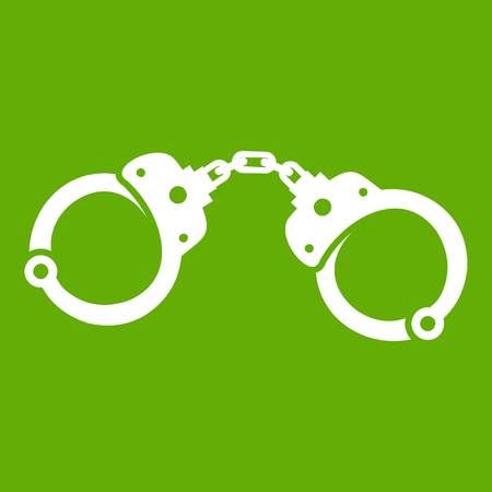 Handcuffs icon greenのイラスト素材