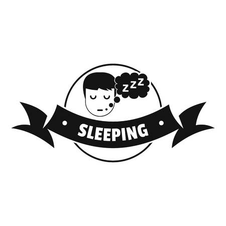 Sleeping bedroom logo. Simple illustration of sleeping bedroom vector logo for webのイラスト素材