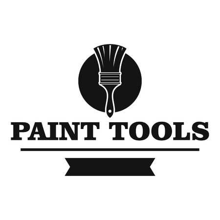 Brush tool logo. Simple illustration of brush tool vector logo for webのイラスト素材