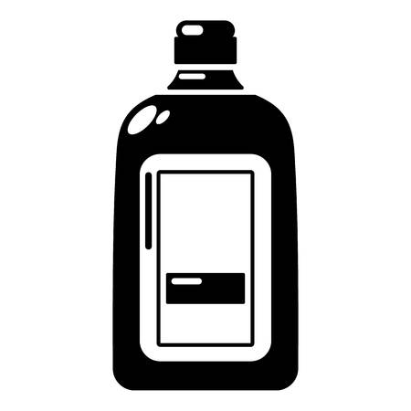Flat bottle icon, simple styleのイラスト素材