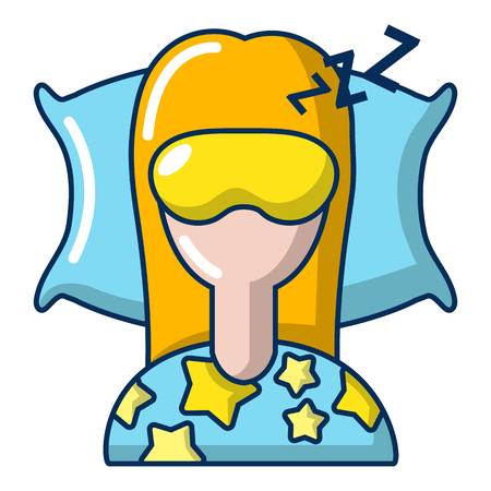 Sleeping woman icon, cartoon styleのイラスト素材