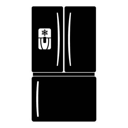 Fridge icon, simple black styleのイラスト素材