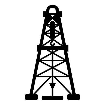 Oil derrick icon. Simple illustration of oil derrick vector icon for webのイラスト素材