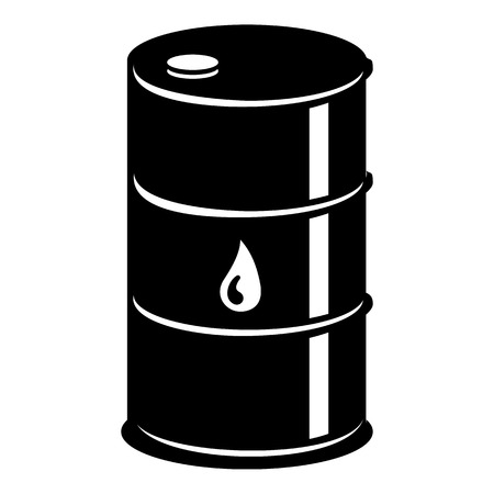 Barrel oil icon, simple black styleのイラスト素材