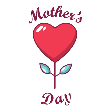 Mom day icon, cartoon styleのイラスト素材
