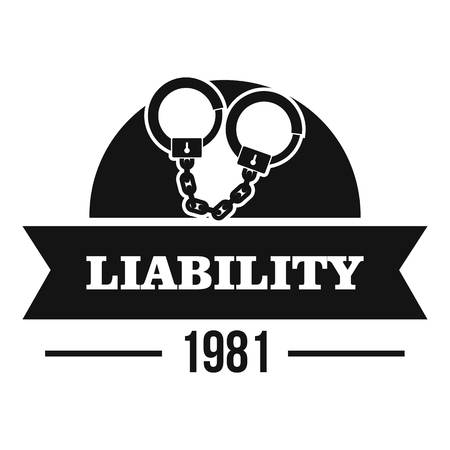 Liability logo, simple black styleのイラスト素材